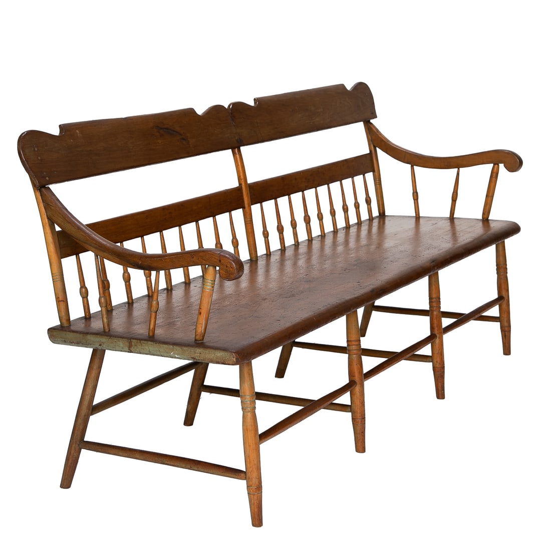 Antique Poplar Bench - 2