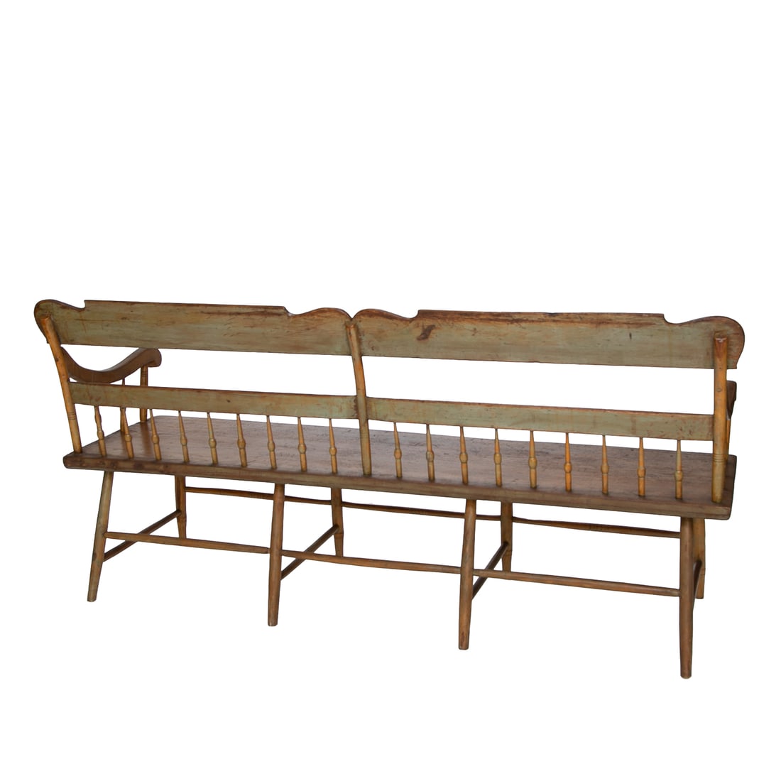 Antique Poplar Bench - 3