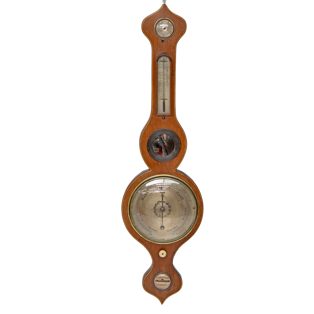 Late 19th/Early 20th C. English Mahogany Banjo Shape Barometer (1 of 6)