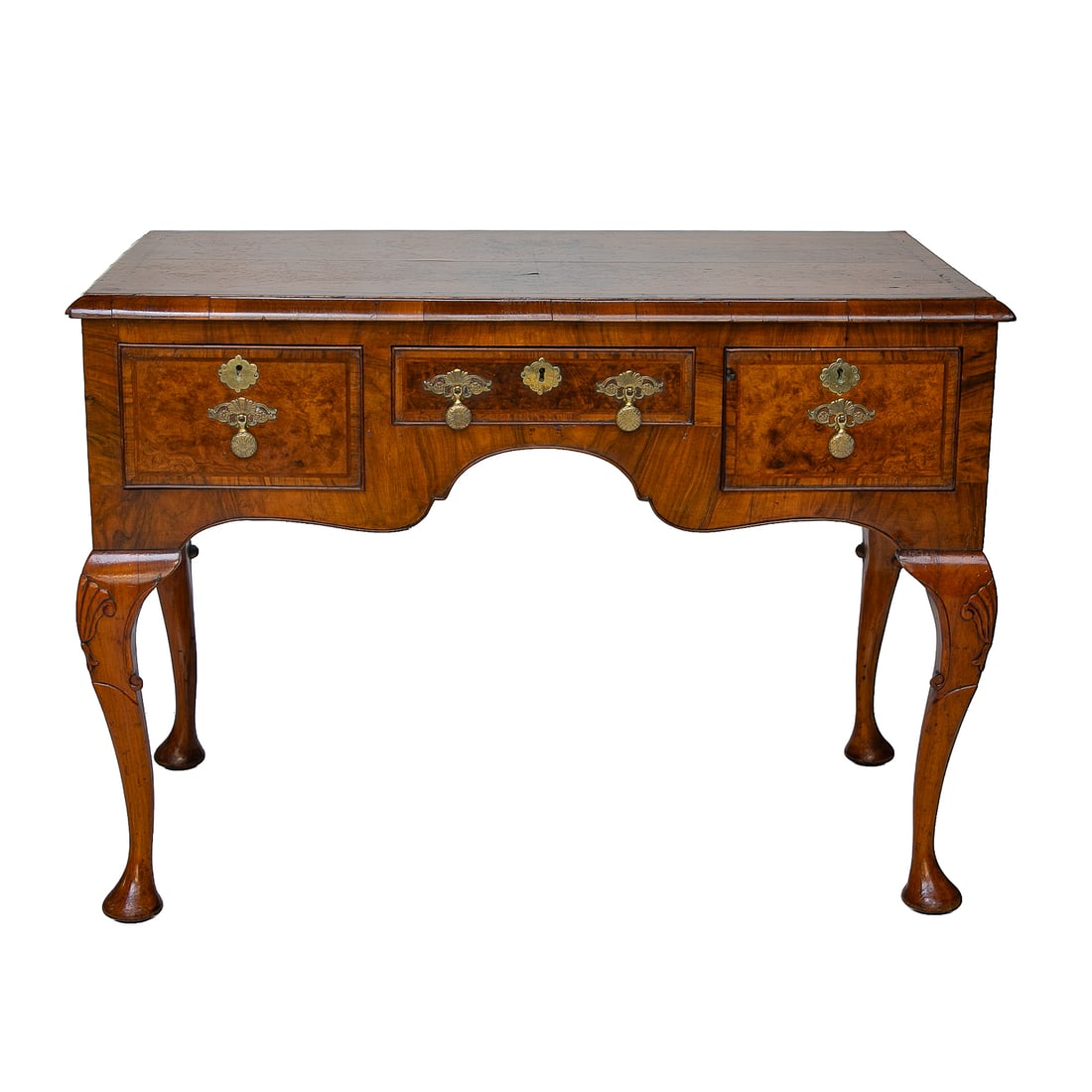 Late 19th C. English Walnut Queen Anne Style Lowboy (1 of 9)