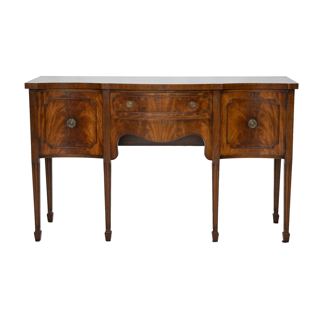 Late 19th C. English Mahogany Serpentine Front Sideboard (1 of 7)
