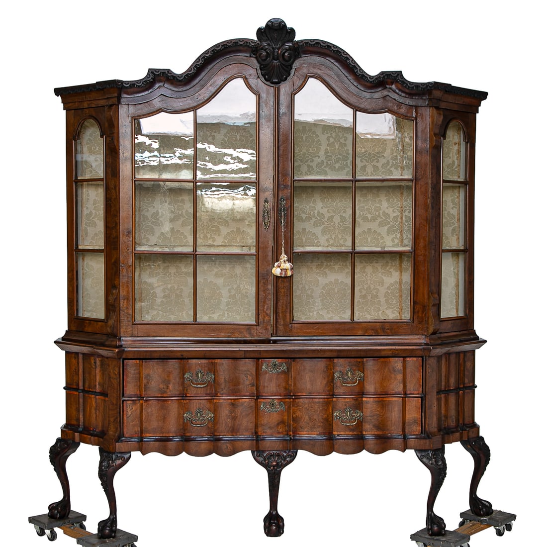 19th C. Dutch Walnut and Burl Walnut Display Cabinet (1 of 10)