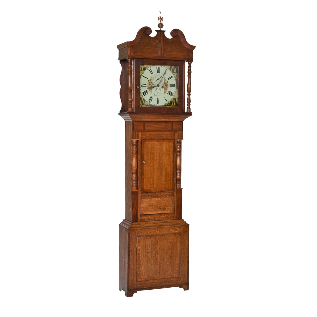 Late 19th C. English Oak Long Case/Grandfather Clock (1 of 10)