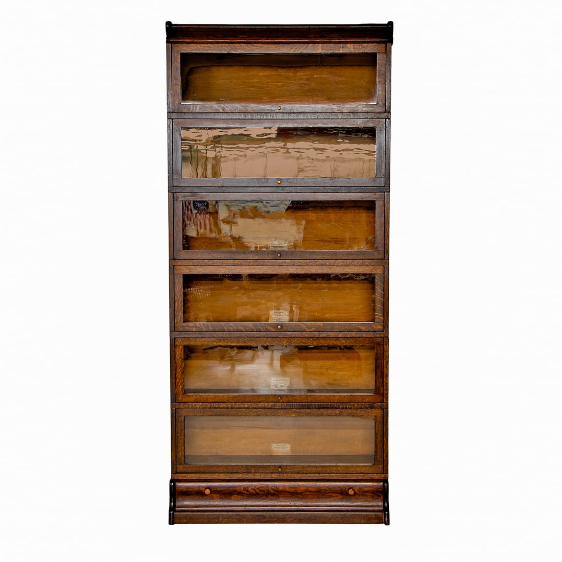 Antique Globe Wernicke Dark Oak Stack Barrister Bookcase (1 of 5)