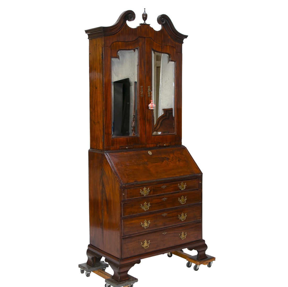 Early 19th C. English Mahogany George II Style Bureau Bookcase (1 of 12)