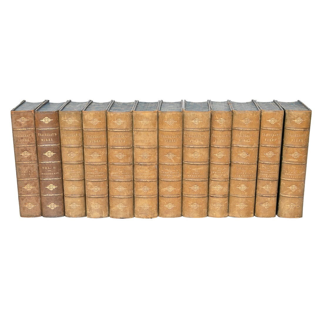 Collection of The Works Of William Makepeace Thackery Leather Bound Books, Twelve Total (1 of 9)