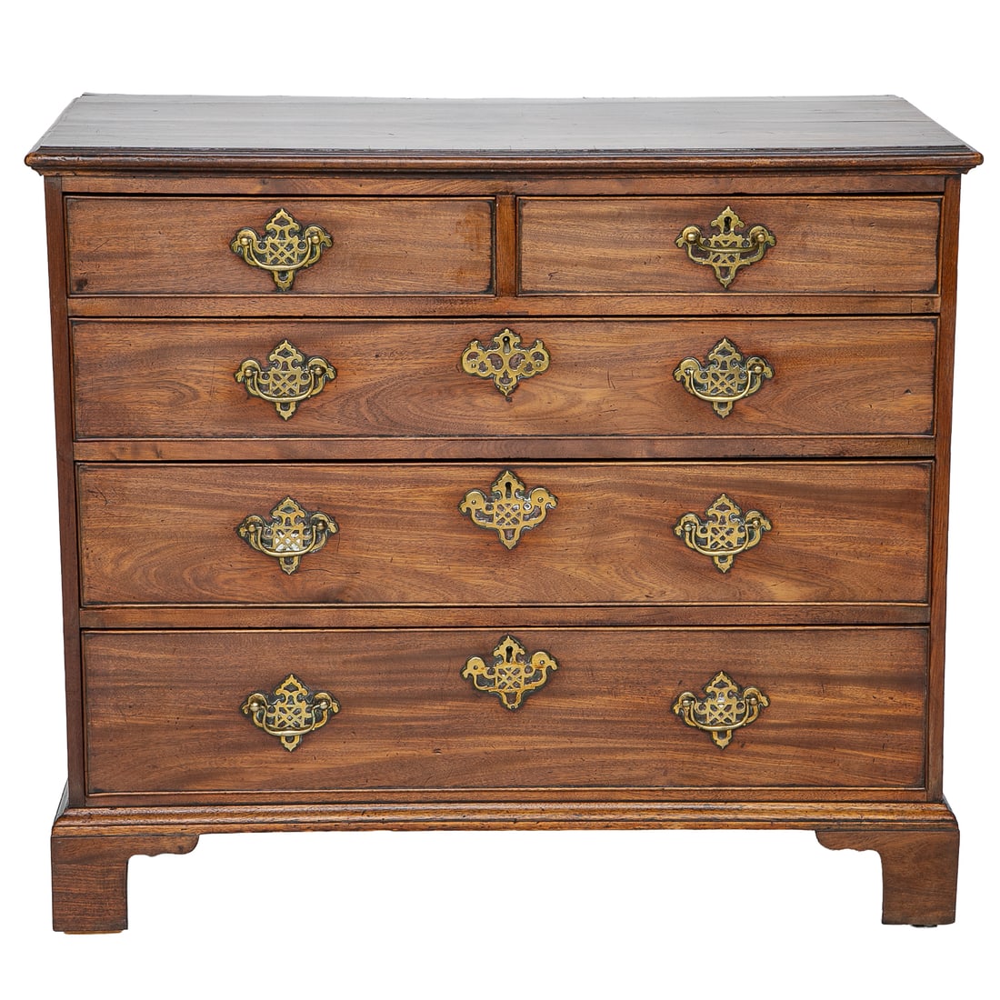 Late 19th C. English Mahogany George II Style Chest of Drawers (1 of 5)