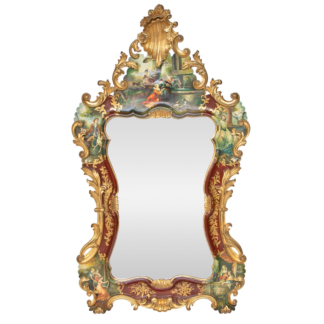 Vintage Carved and Painted Venetian Style Wall Mirror (1 of 6)