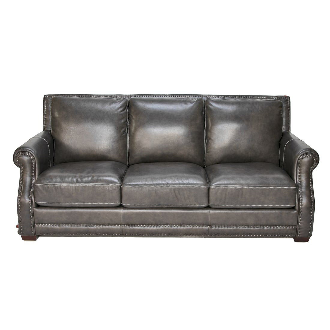 Superb Creation Ltd. Pebble Brown Leather Sofa (1 of 7)