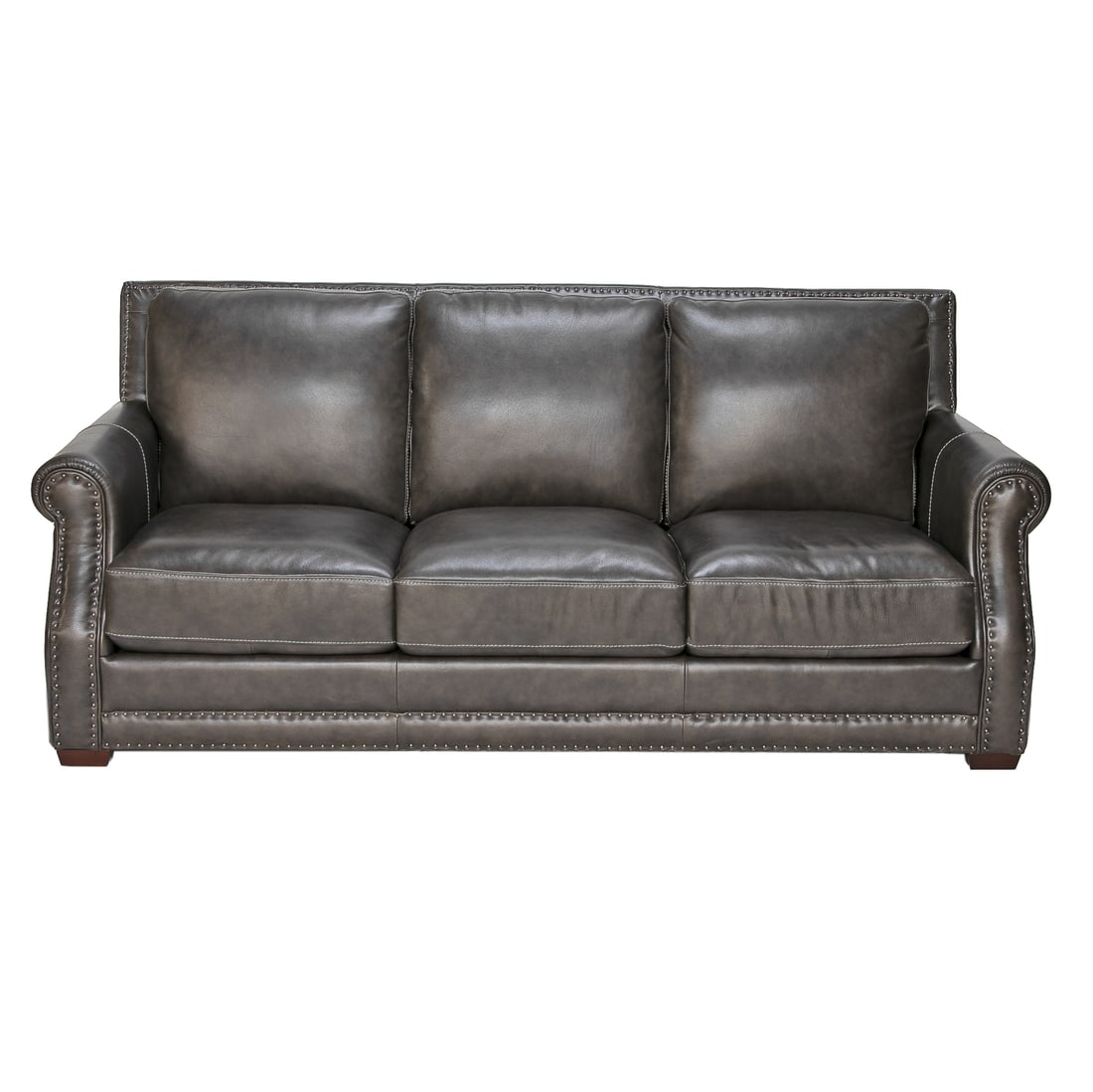 Superb Creation Ltd. Pebble Brown Leather Sofa (1 of 9)
