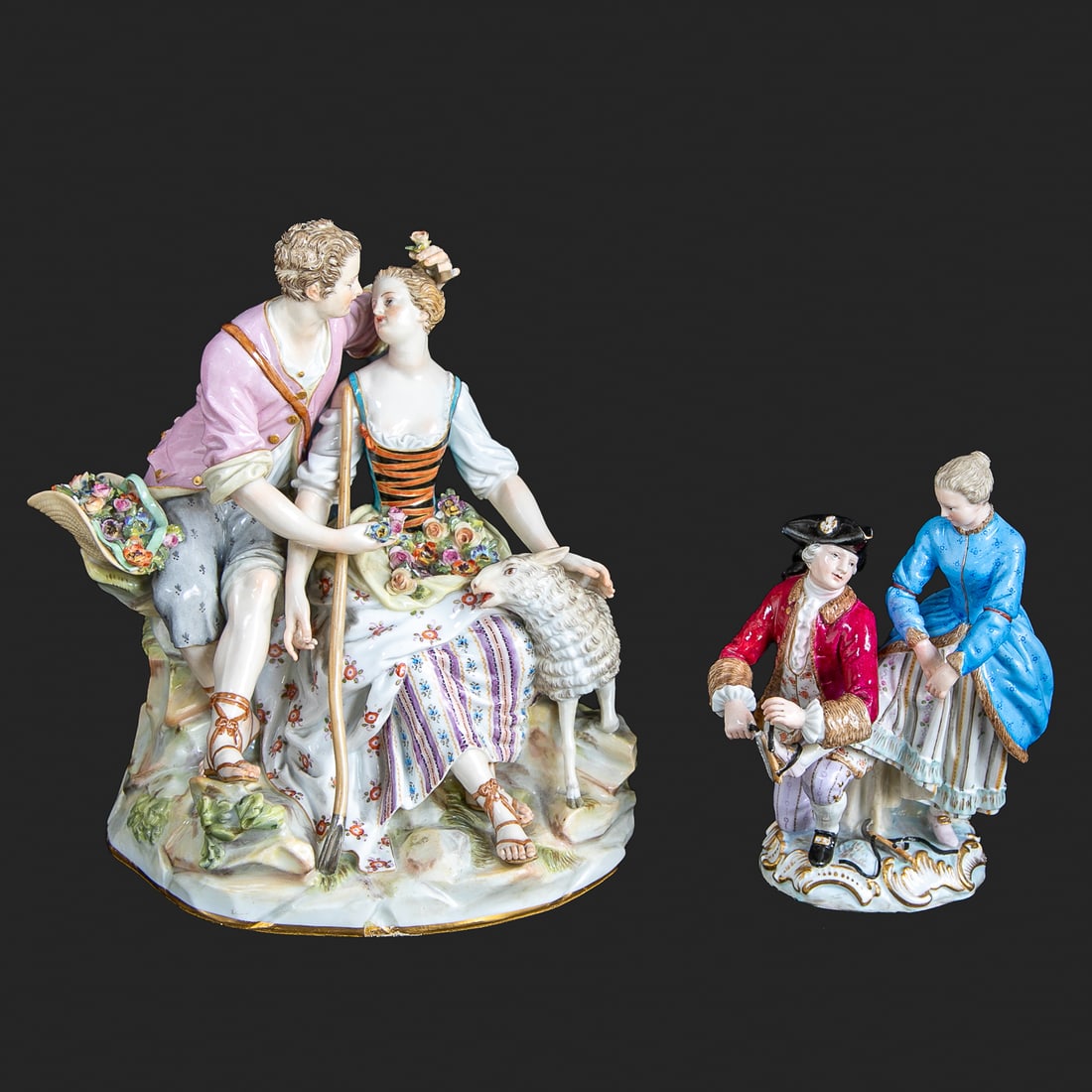 Meissen Porcelain Figural Groupings, Two Total (1 of 8)