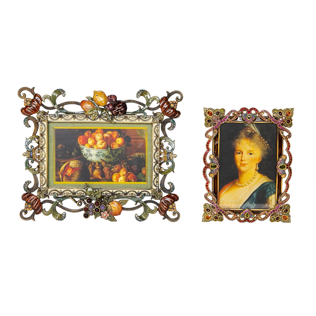 Vintage Jay Strongwater Enamel and Jeweled Frames, Two Total (1 of 9)