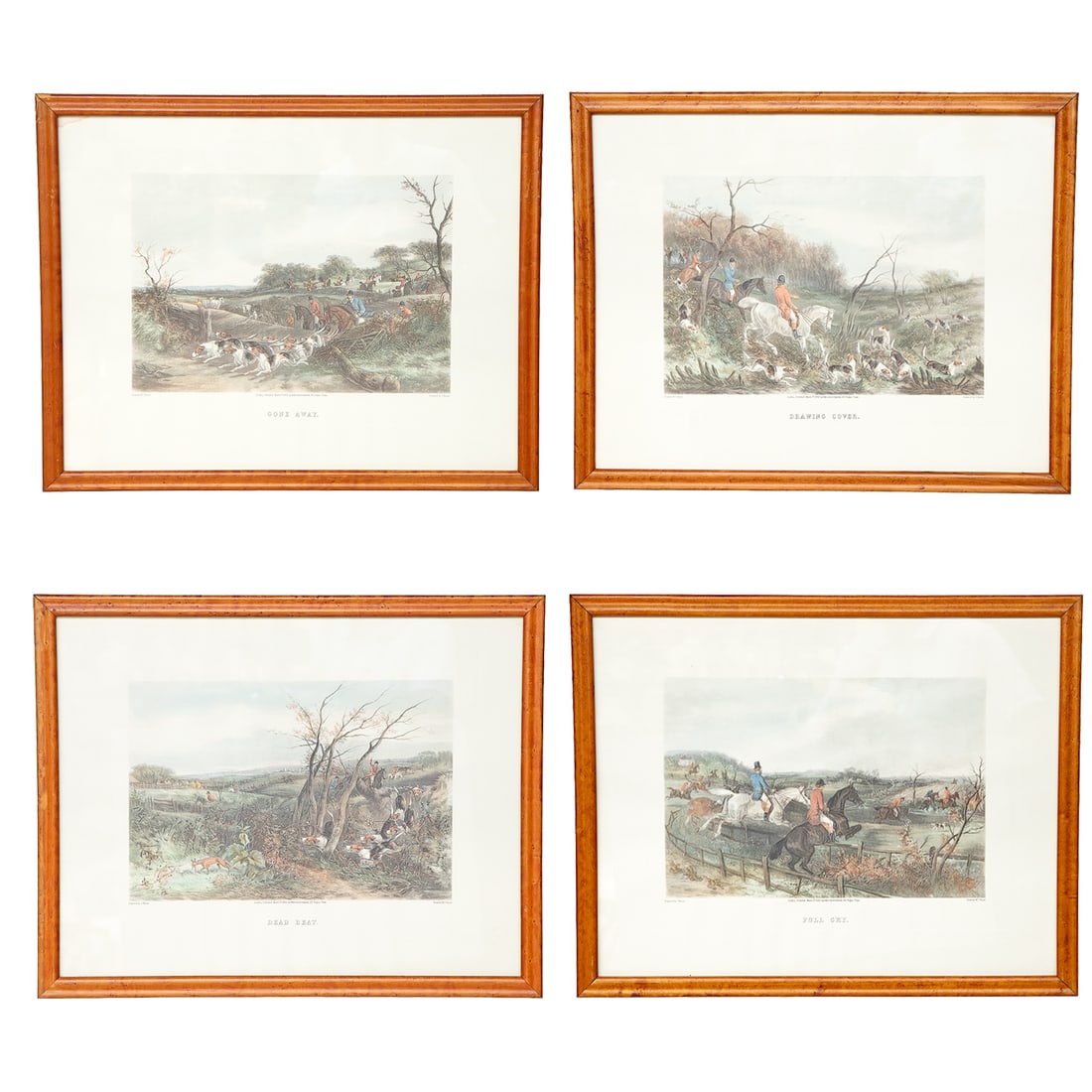Group of William J. Shayer Drawings Engraved by J. Harris Framed Hunt Scene Prints, Four Total (1 of 20)