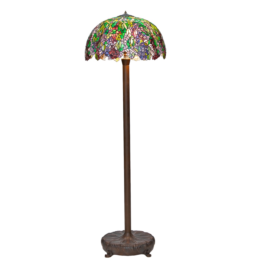 Tiffany Style Wisteria Pattern Lead Glass Floor Lamp (1 of 7)