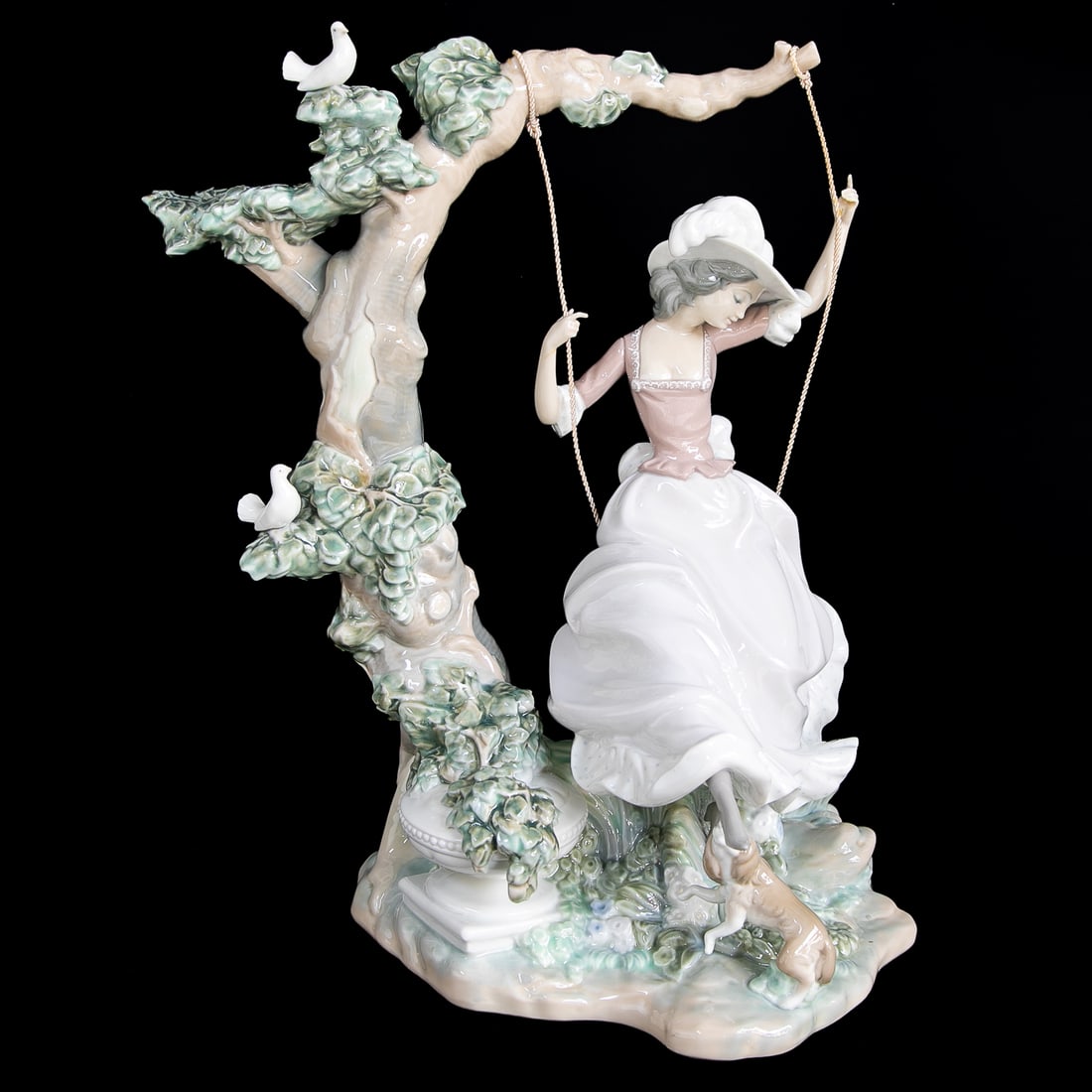Lladro Porcelain Figure of Girl Swinging (1 of 7)