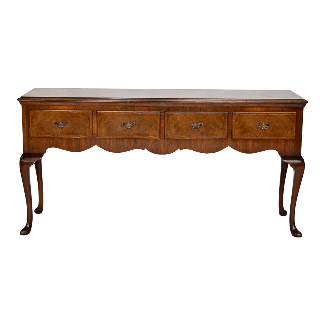 Custom English Reproduction Walnut and Burl Walnut Server (1 of 6)