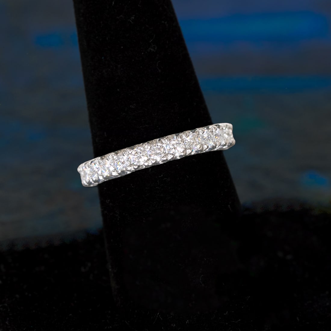 Platinum Natural Diamond Eternity Ring, Size 8 (1 of 5)