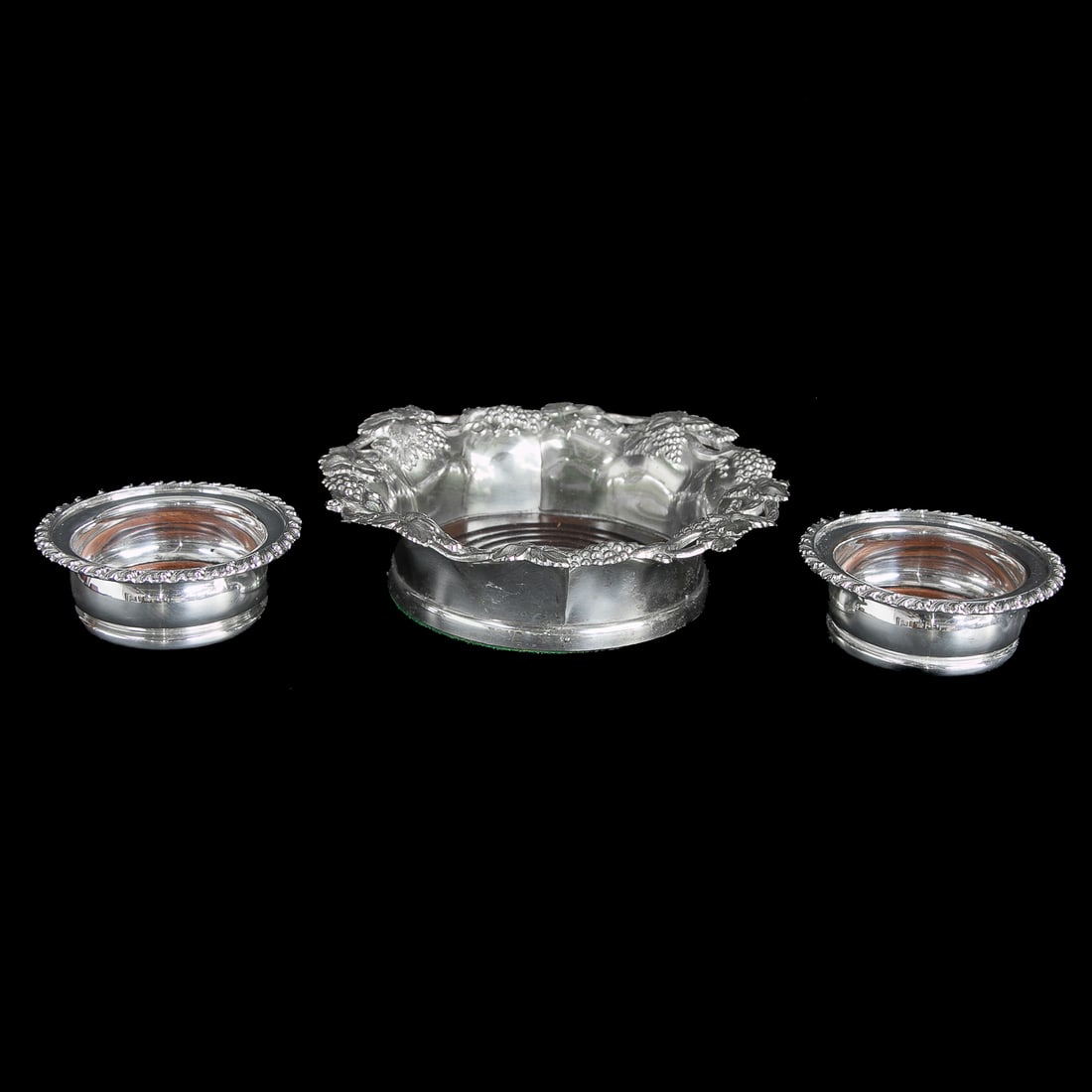Silver Plated Wine Coaters, Three Total (1 of 7)