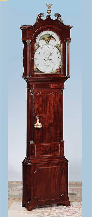 Download W F Evans Mahogany Grandfather Clock Sep 10 2016 Fontaine S Auction Gallery In Ma