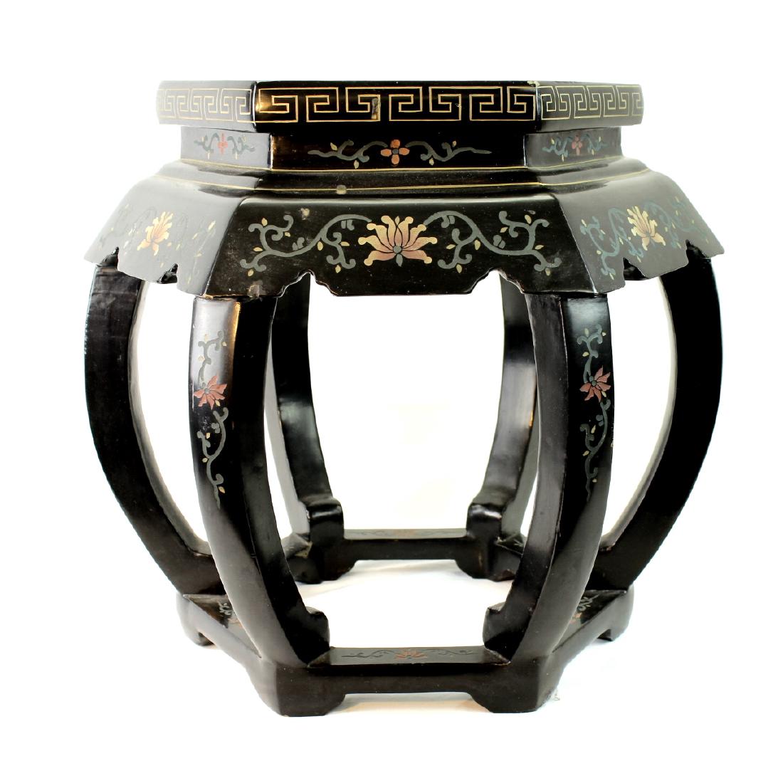 Chinese Stool or Table, Woodcarved (1 of 5)