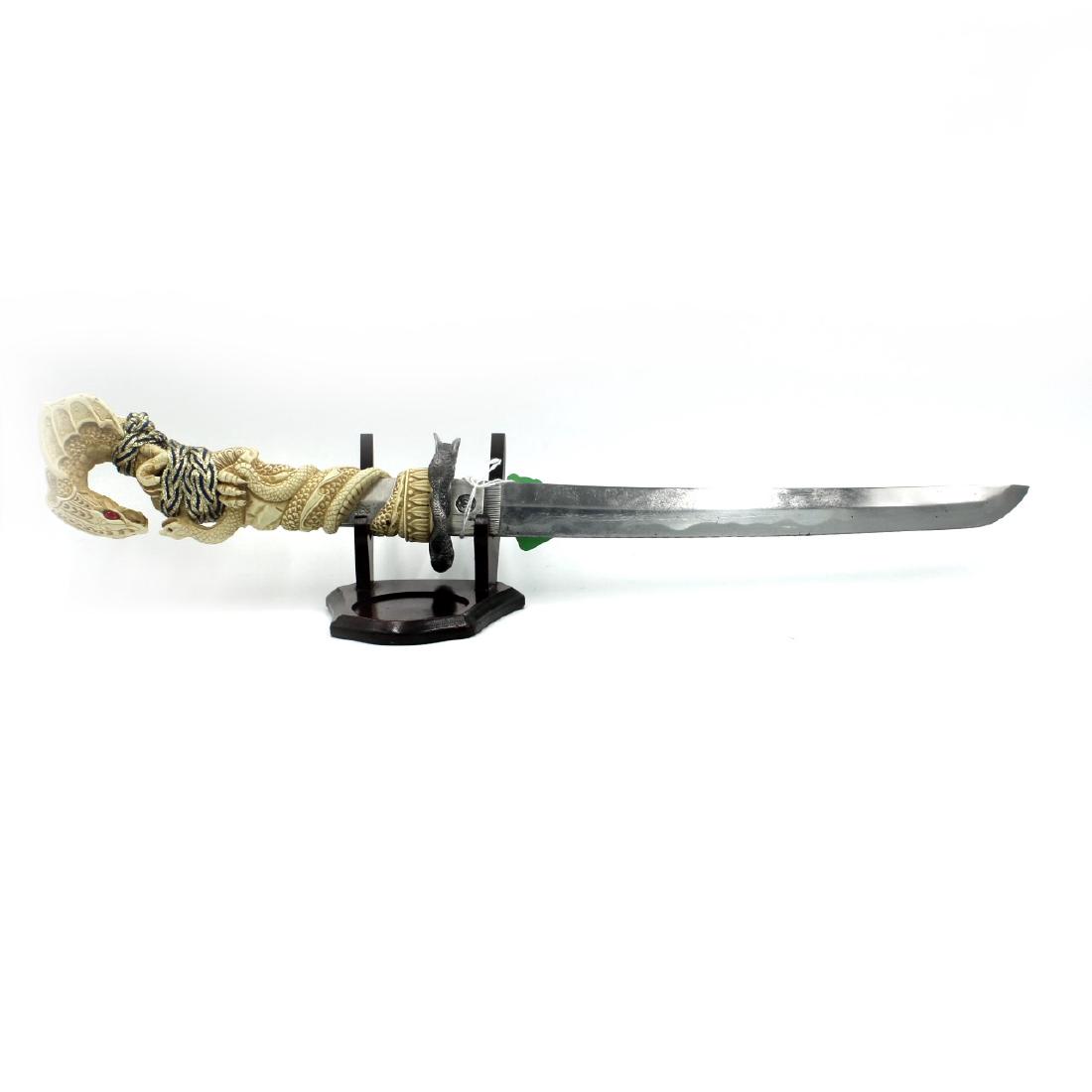 Chinese Tanto-style Sword Or Dagger With Snake Head (1 of 6)