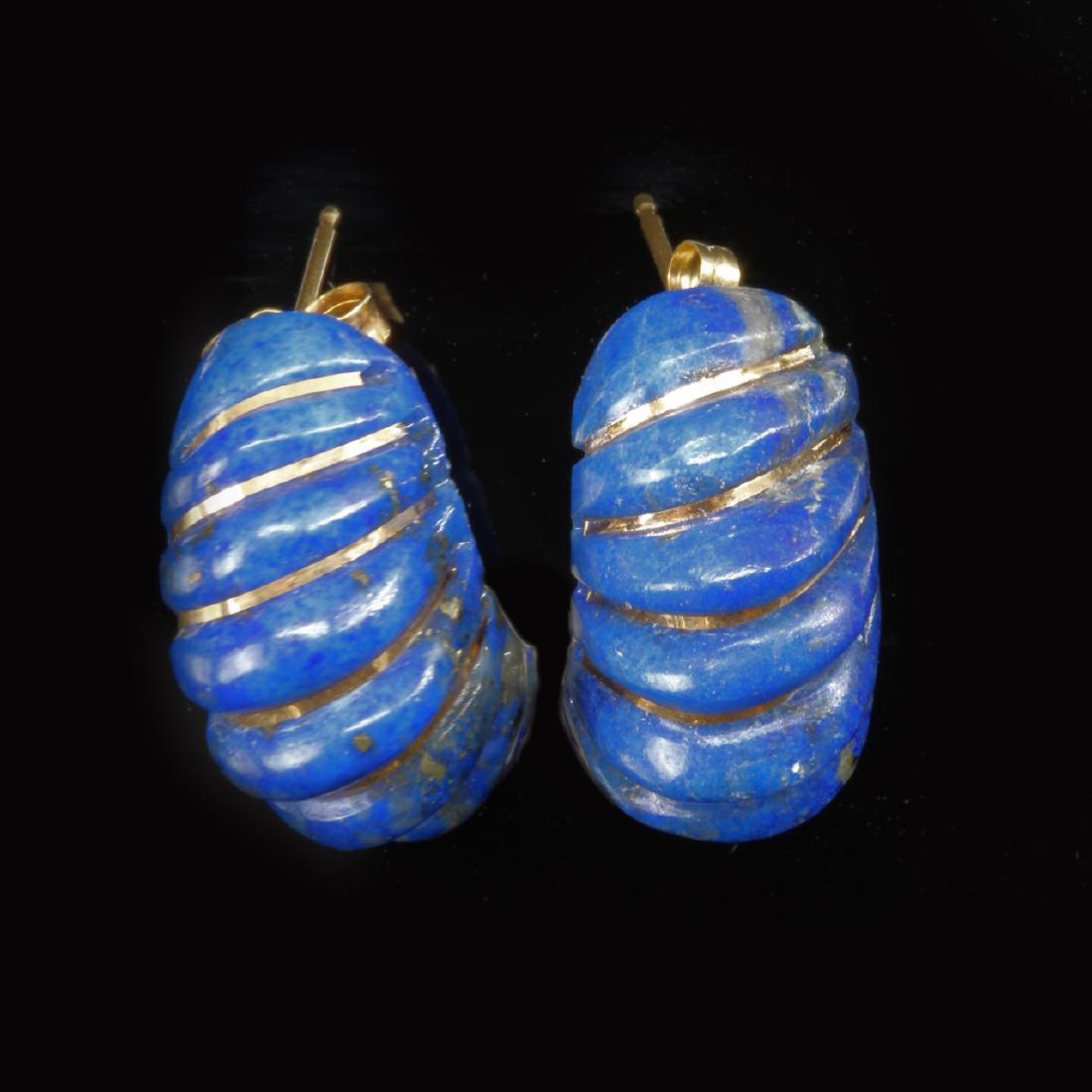 Blue Lapis Lazuli and 14k Gold Earrings (1 of 3)