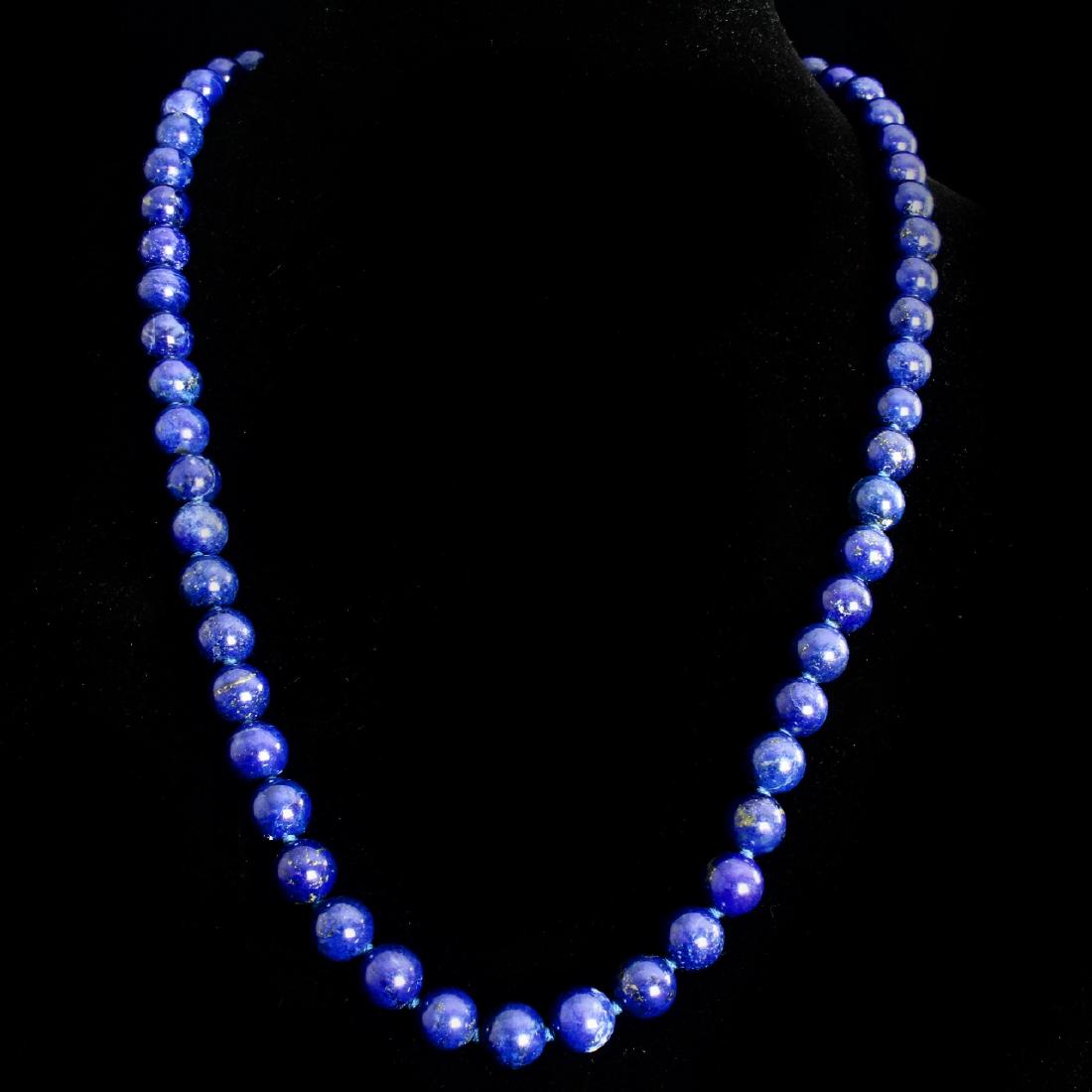 Blue Lapis Lazuli Bead Necklace (1 of 3)