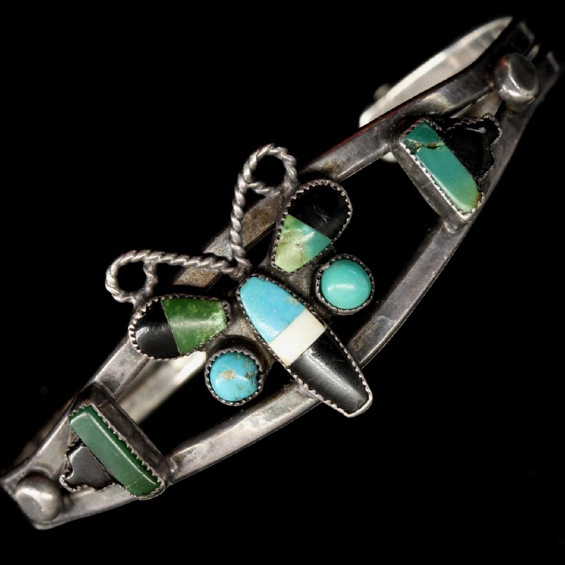 Turquoise and Silver Butterfly Bracelet (1 of 4)