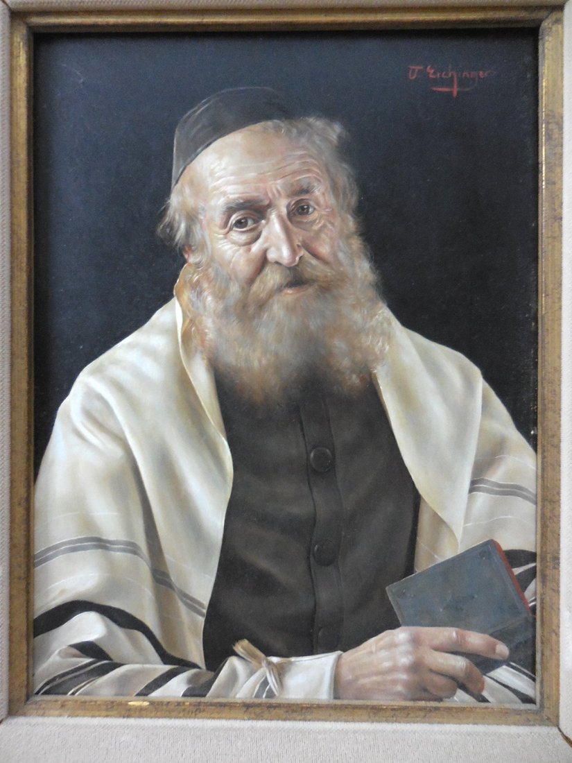 Judaica Painting, Oil on Board (1 of 6)