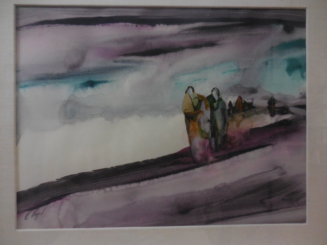 Southwest artist V. Vigil Painting, Watercolor (1 of 1)