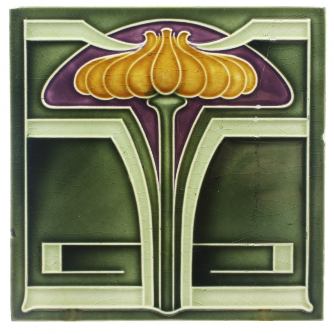 Art Nouveau Design Tile, C. 1905 (1 of 2)