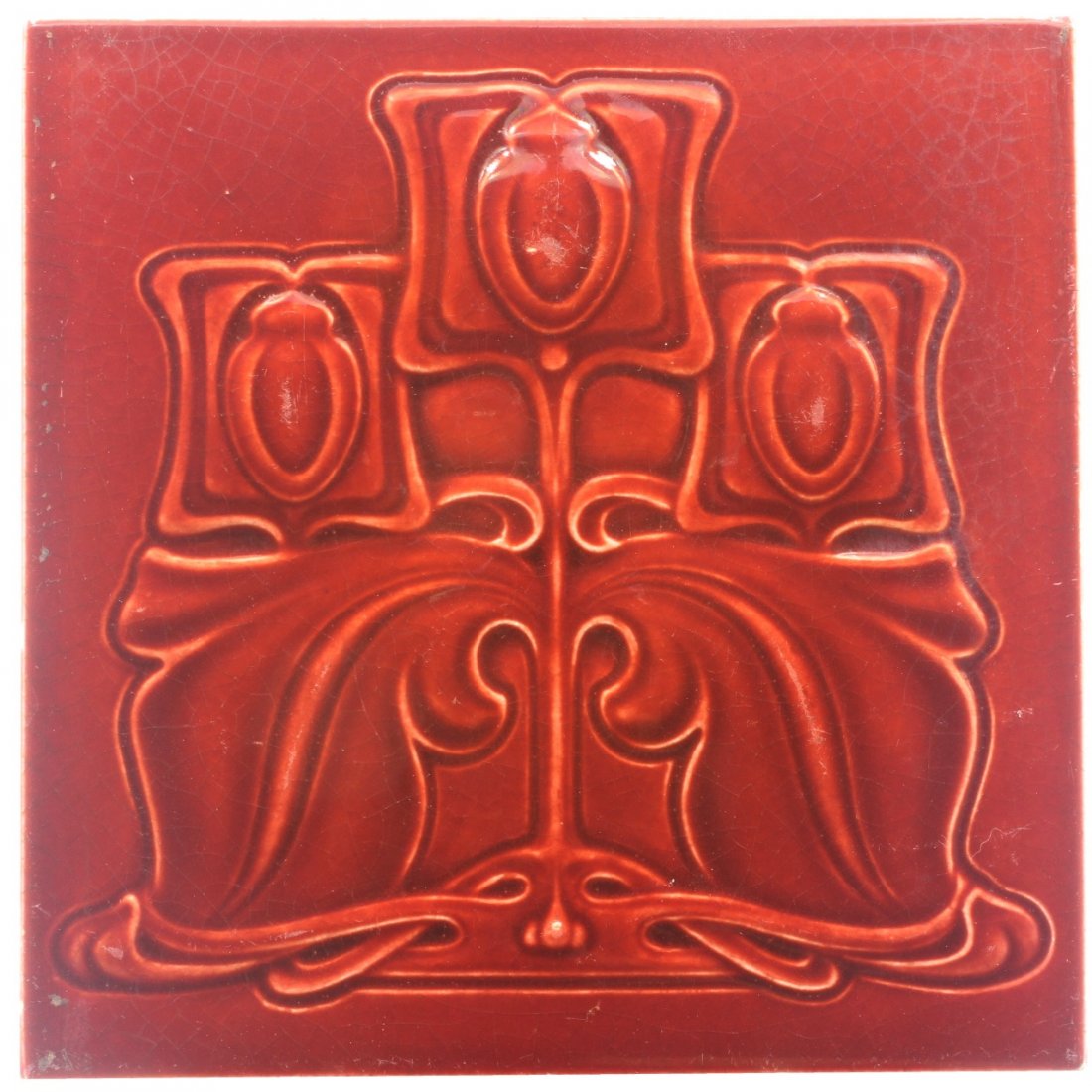 Art Nouveau Design Tile, C. 1908 (1 of 2)