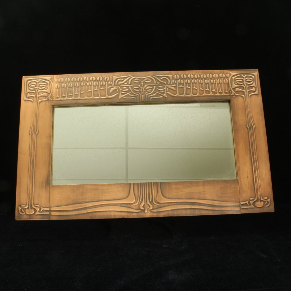 Art Nouveau style Copper framed Mirror (1 of 3)