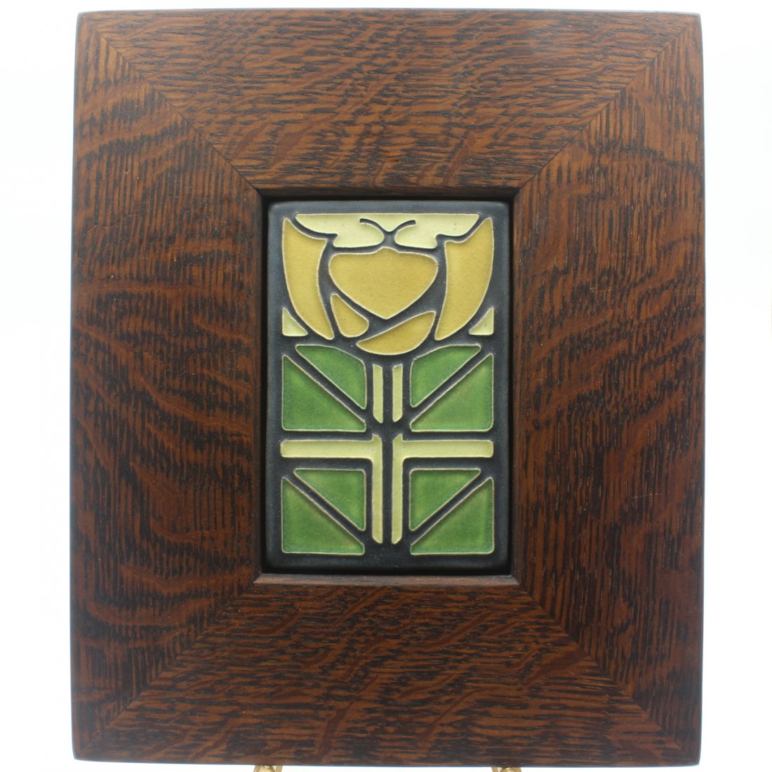 Arts & Crafts Design Tile, Motawi: Estimate: $150 - $200 Description: Beautiful Arts & Crafts design tile. Manufacturer: Motawi Tile, Ann Arbor Michigan Provenance: Art Pottery & Ceramics Collection of Paulette Rutlan Dimension