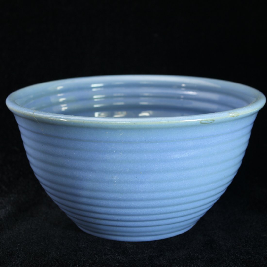 C. 1930 Bauer Pottery Blue Bowl (1 of 3)
