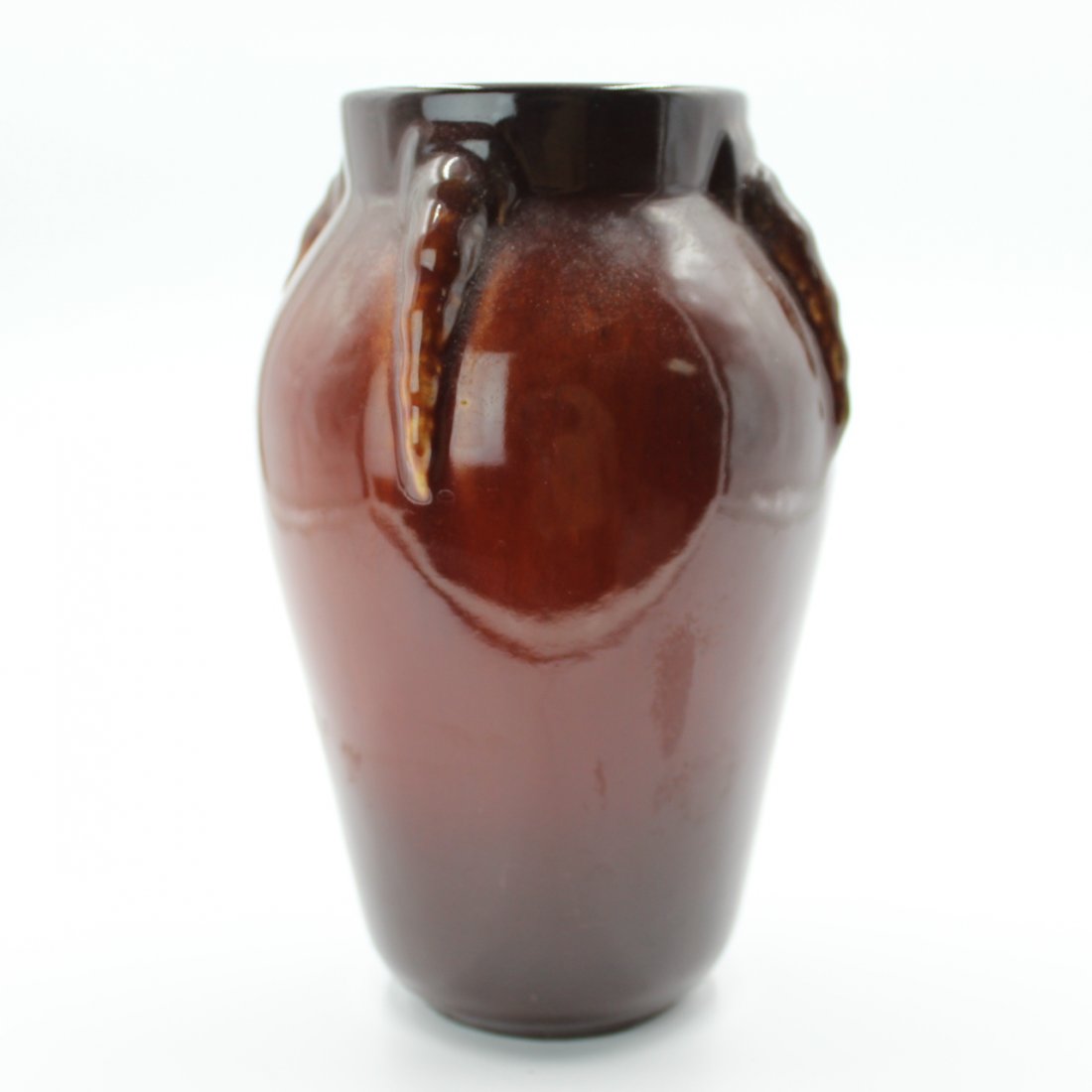 C. 1934 Roseville Topeo Red Vase #657 (1 of 3)