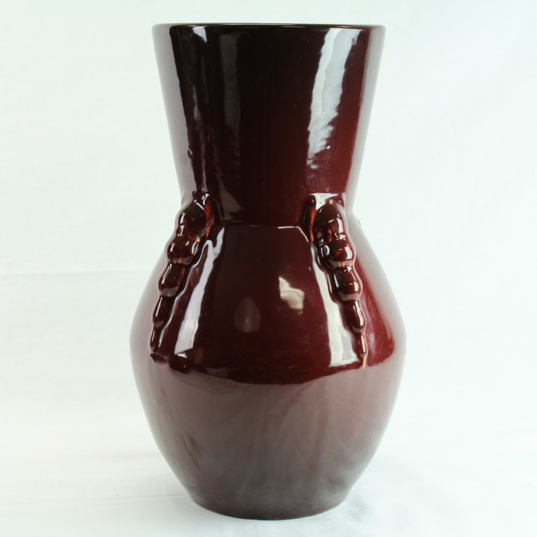 C. 1934 Roseville Topeo Red Vase #665 (1 of 4)