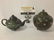 2 vintage metal decor pieces butterfly/floral designs: