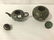 2 vintage metal decor pieces butterfly/floral designs: - 3