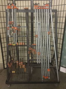 Rolling Red Metal Rack