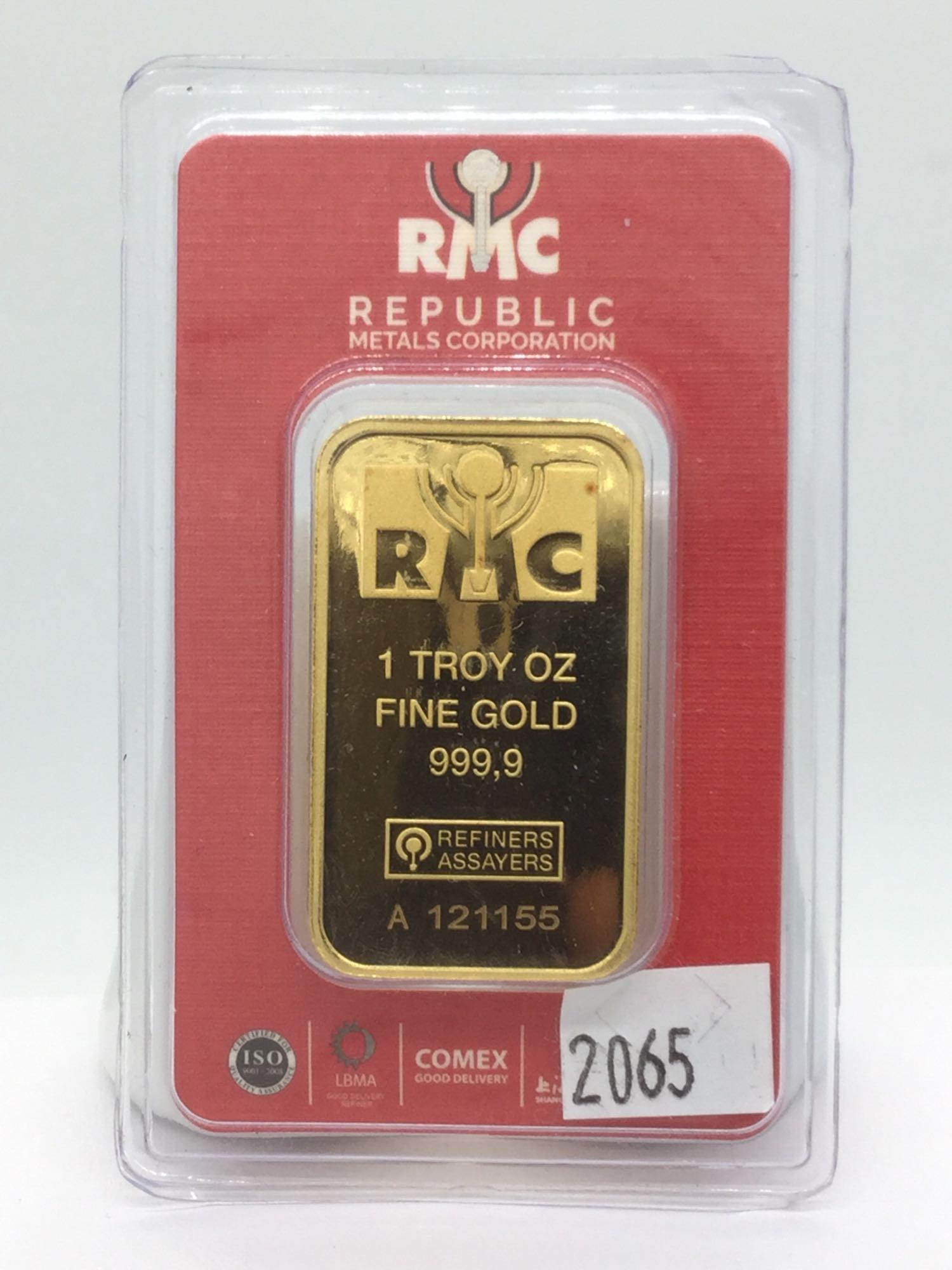RMC Republic 1 ozt gold bullion bar. (1 of 2)