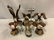 Collection of 6 porcelain eagles. Royal Heritage,