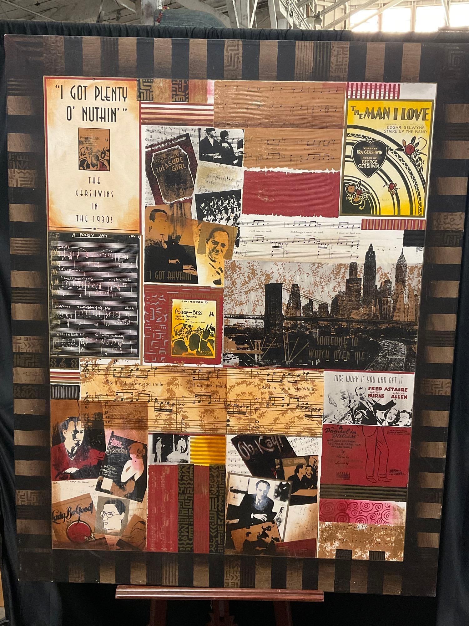 Massive Multimedia Gershwins Broadway Plays Piece on Canvas (1 of 1)