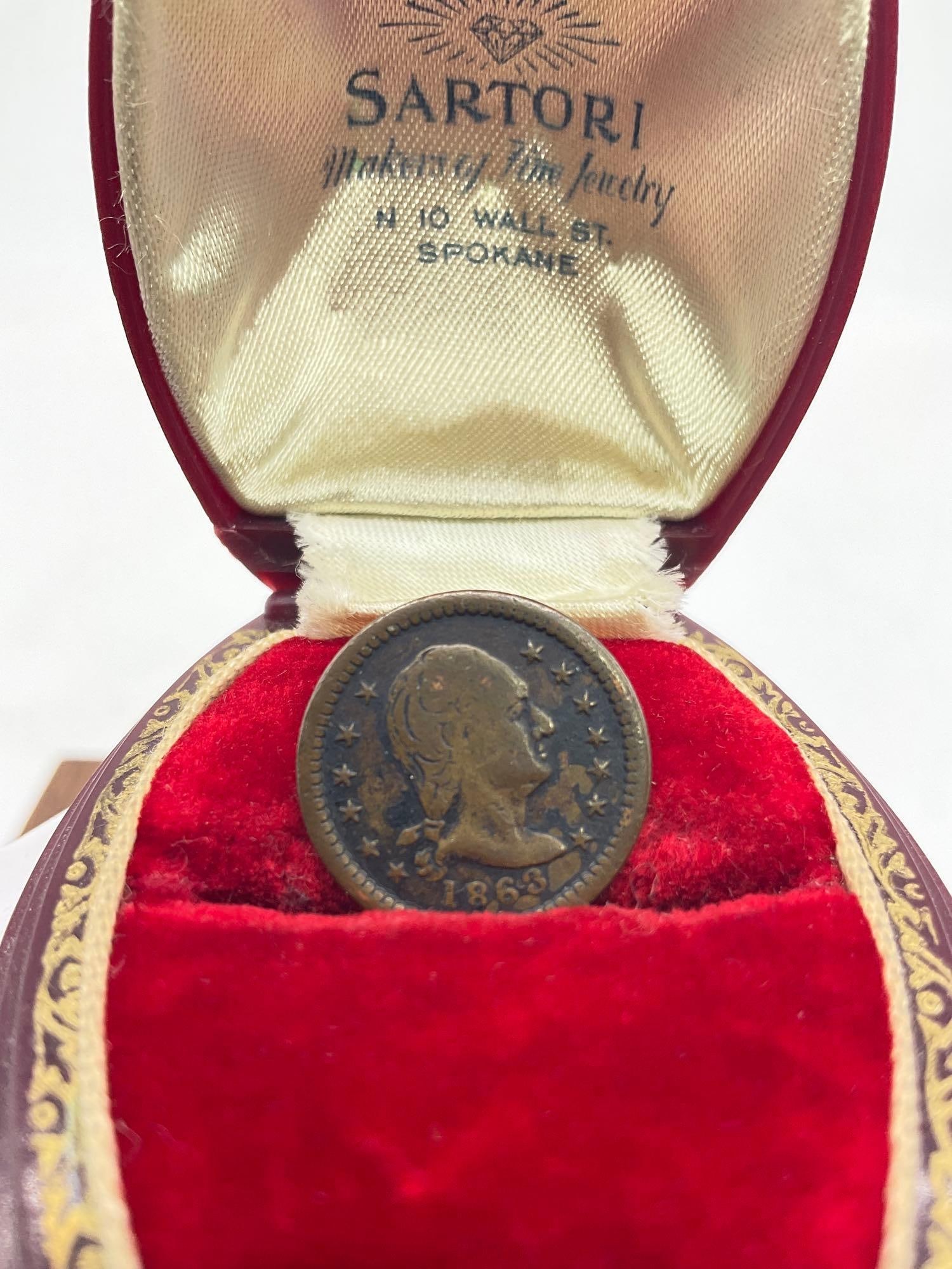 Antique 1863 Civil War token / coin (1 of 1)