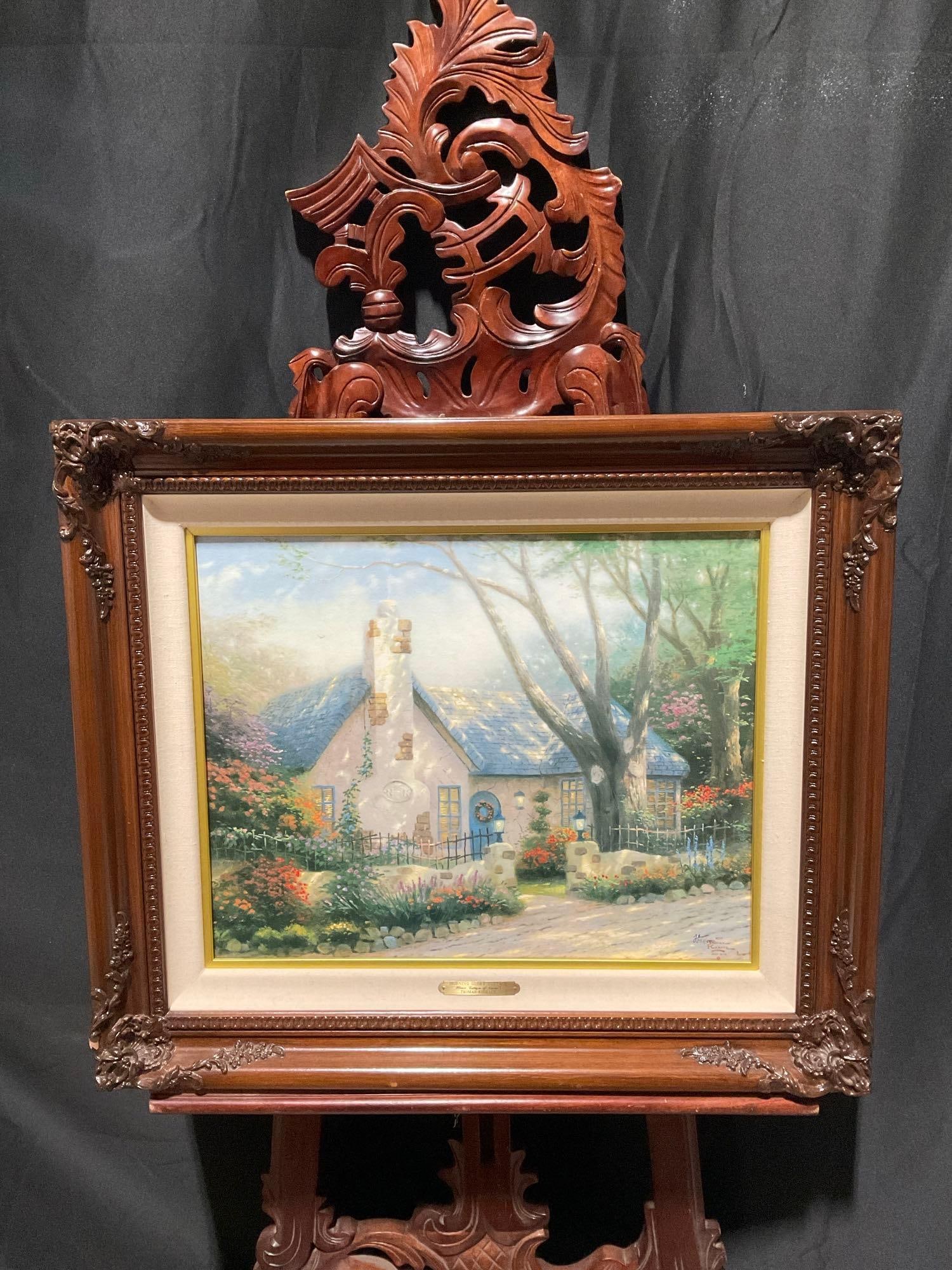 Vintage Framed Signed Thomas Kinkade Painting Lithograph. Ltd Ed. 2461/4950 w/ CoA. See pics. (1 of 1)
