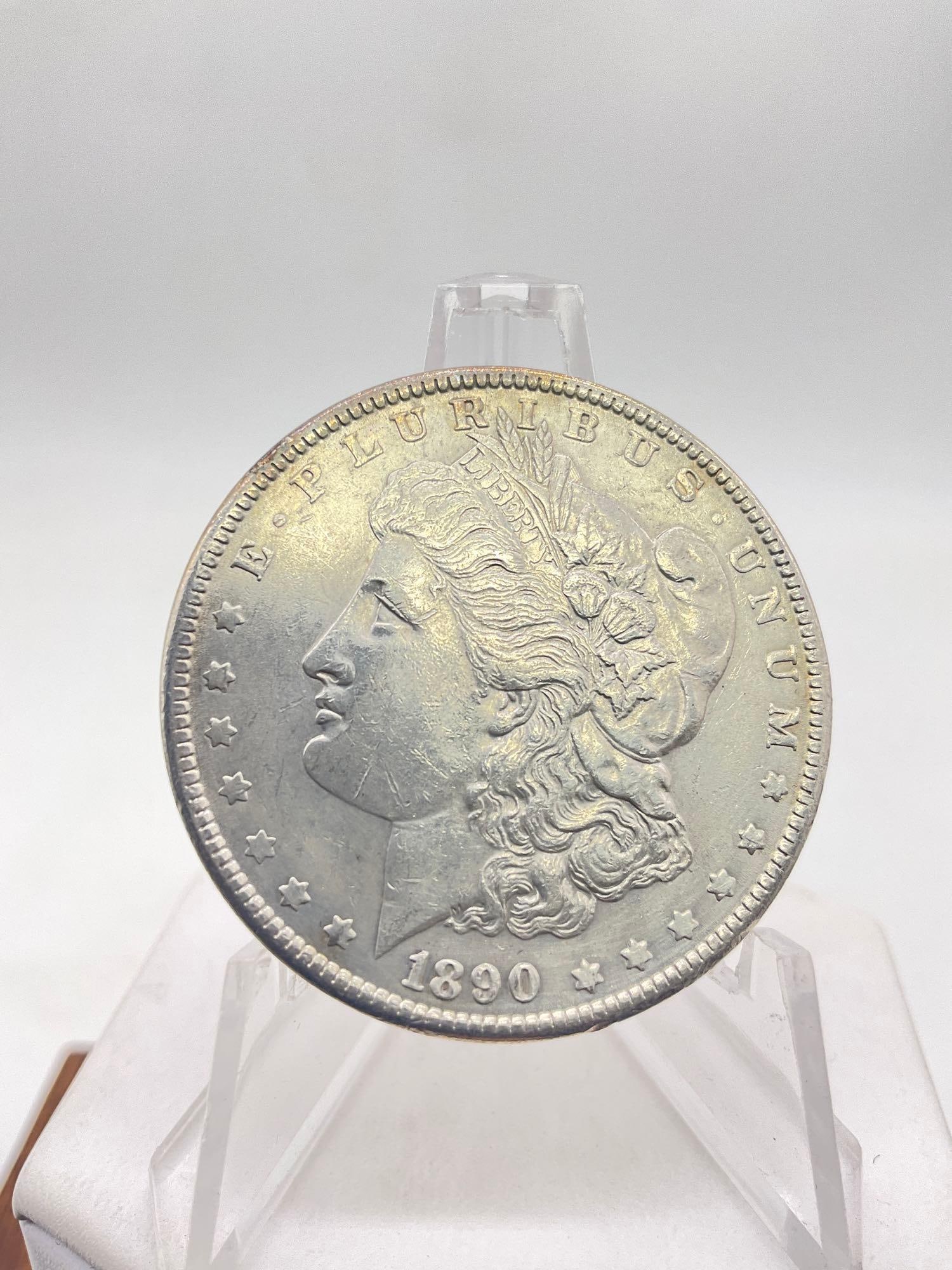 Antique 1890 Silver Morgan dollar, nice coin (1 of 1)