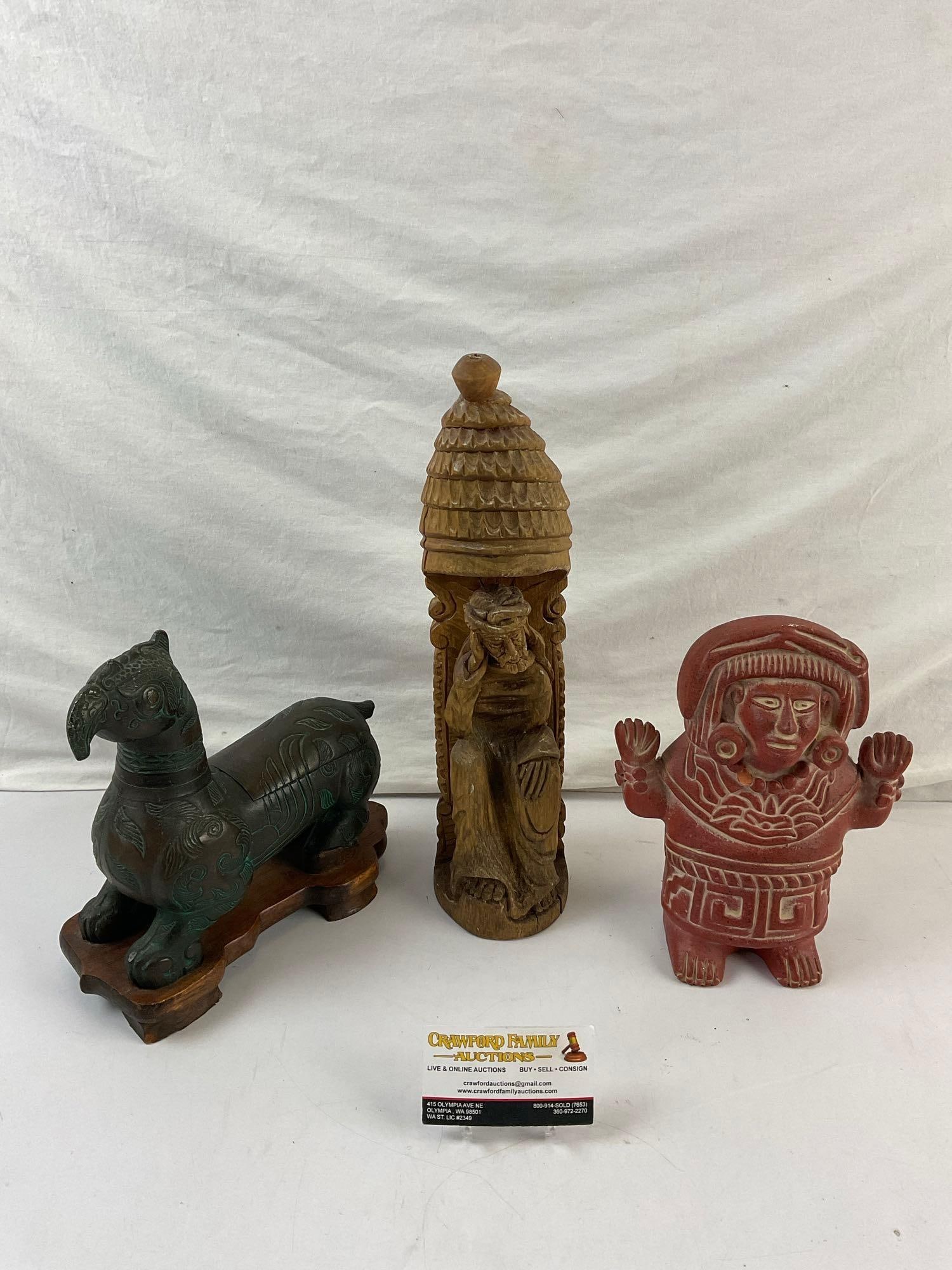 3 pcs Souvenir Art Figurine Assortment. Metal Gryphon Lighter Reproduction. See pics. (1 of 7)