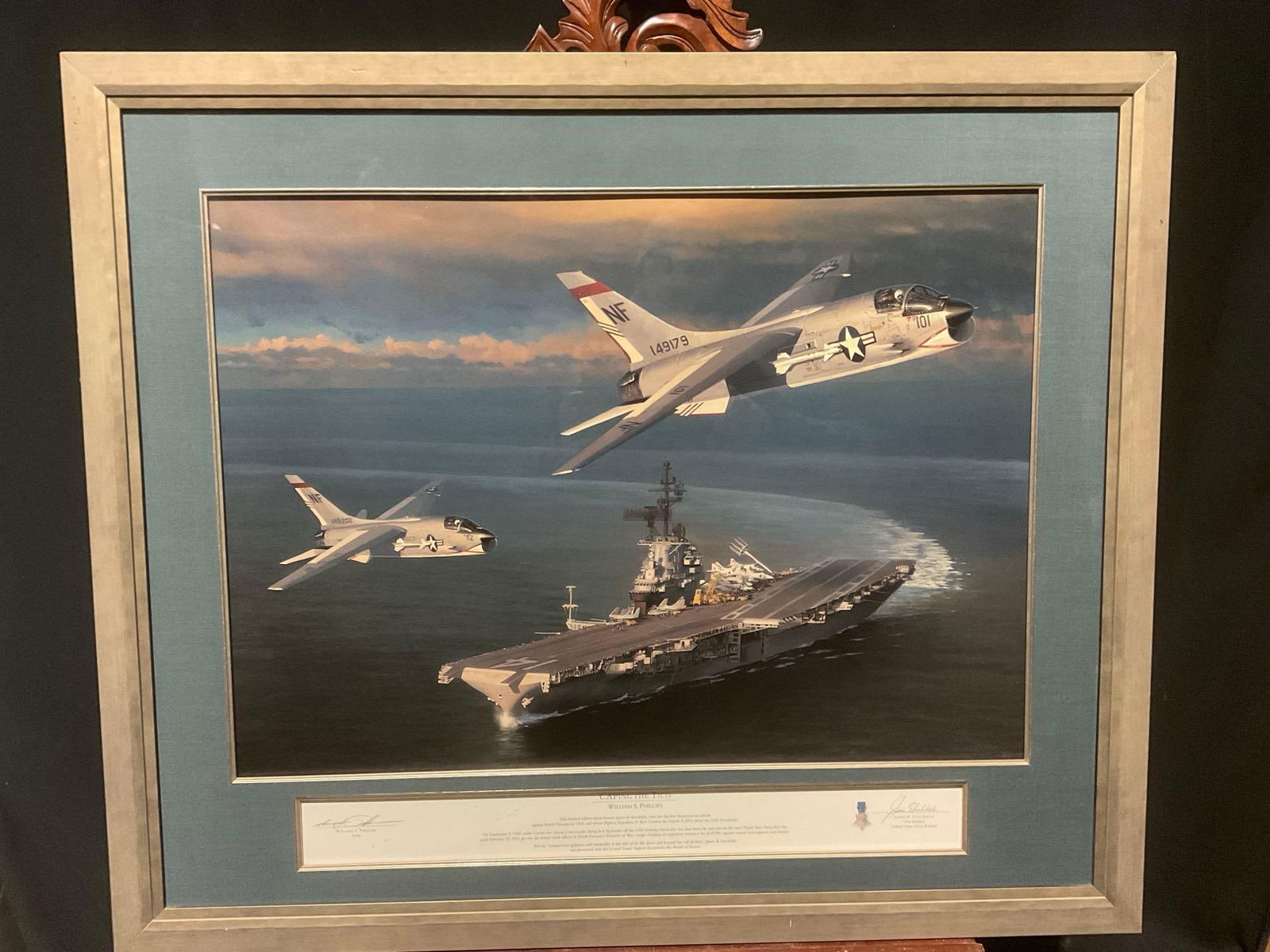 Framed Signed & #d Artist Proof 13/65 titled Caping the Tico by William S. Phillips w/ COA (1 of 9)