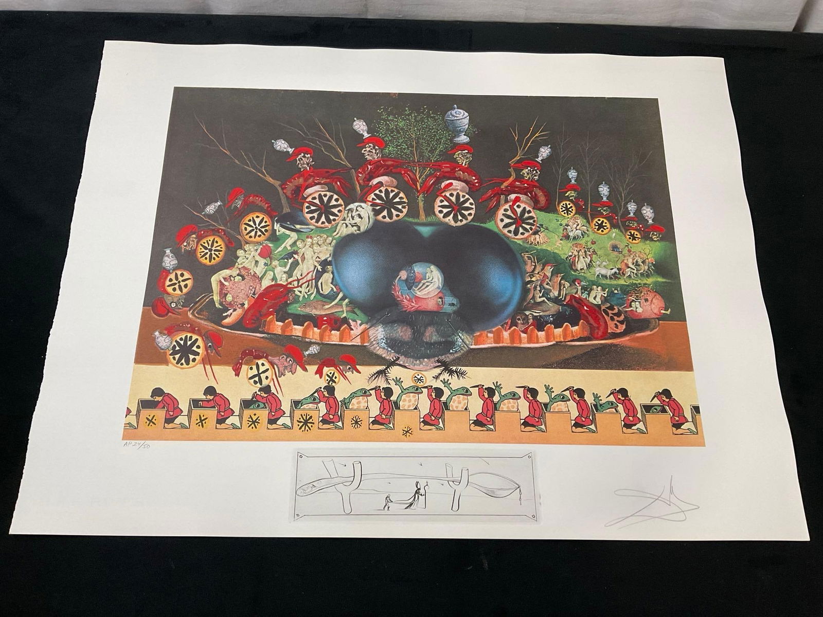Very Rare 24/50 Lithograph Artists Proof of Les Montres Molles 1/2 Sommeil by Salvador Dali (1 of 7)