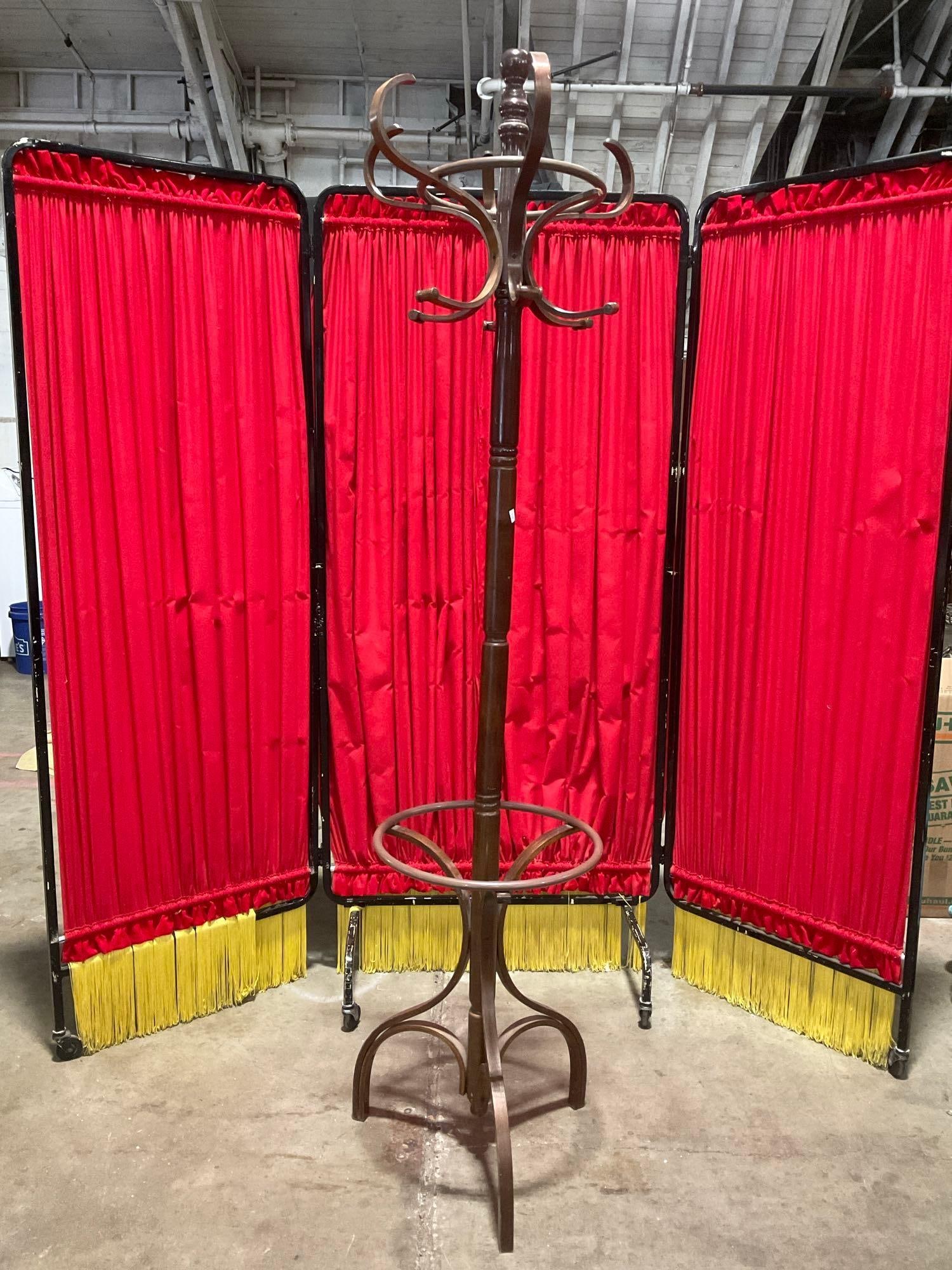 Vintage Wooden Coat Rack & Umbrella Stand. Measures 71" x 15" See pics. (1 of 5)